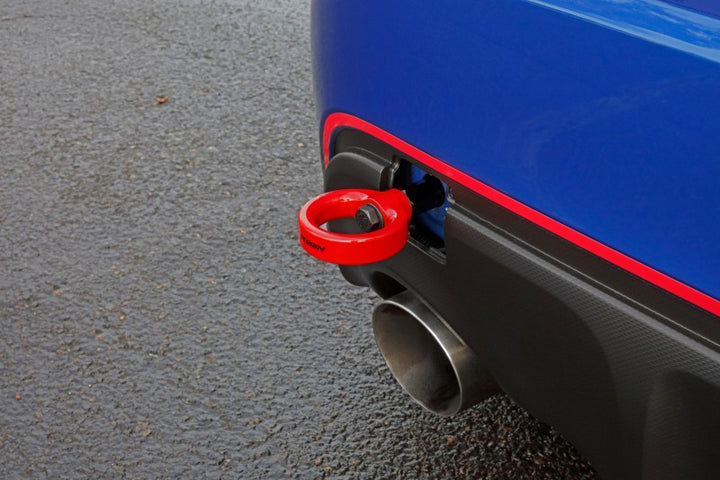 PERRIN 13-25 Subaru BRZ / 13-20 Scion FRS & Toyota 86 / 22-25 GR86 Tow Hook Kit (Rear) - Red - Bull Strap