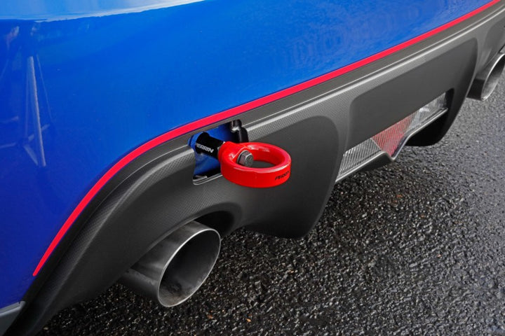 PERRIN 13-25 Subaru BRZ / 13-20 Scion FRS & Toyota 86 / 22-25 GR86 Tow Hook Kit (Rear) - Red - Bull Strap
