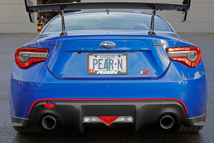 PERRIN 13-25 Subaru BRZ / 13-20 Scion FRS & Toyota 86 / 22-25 GR86 Tow Hook Kit (Rear) - Red - Bull Strap