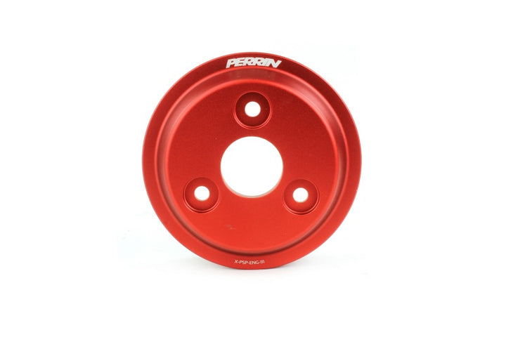 PERRIN 15-21 Subaru WRX / 18-20 Crosstrek / 14-18 FXT Lightweight Water Pump Pulley - Red - Bull Strap