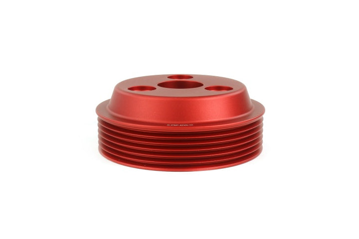 PERRIN 15-21 Subaru WRX / 18-20 Crosstrek / 14-18 FXT Lightweight Water Pump Pulley - Red - Bull Strap