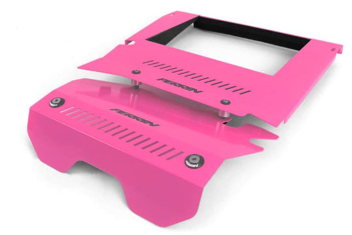 PERRIN 15-21 Subaru WRX Engine Cover Kit (Intercooler & Pulley Covers Incl.) - Hyper Pink - Bull Strap