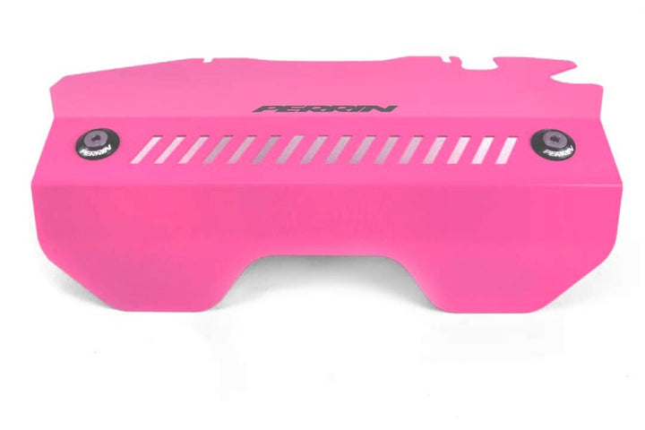 PERRIN 15-21 Subaru WRX Engine Cover Kit (Intercooler & Pulley Covers Incl.) - Hyper Pink - Bull Strap