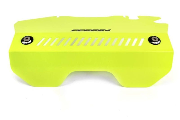 PERRIN 15-21 Subaru WRX Engine Cover Kit (Intercooler & Pulley Covers Incl.) - Neon Yellow - Bull Strap