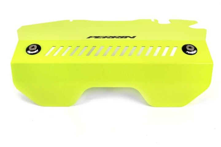 PERRIN 15-21 Subaru WRX Pulley Cover - Neon Yellow - Bull Strap
