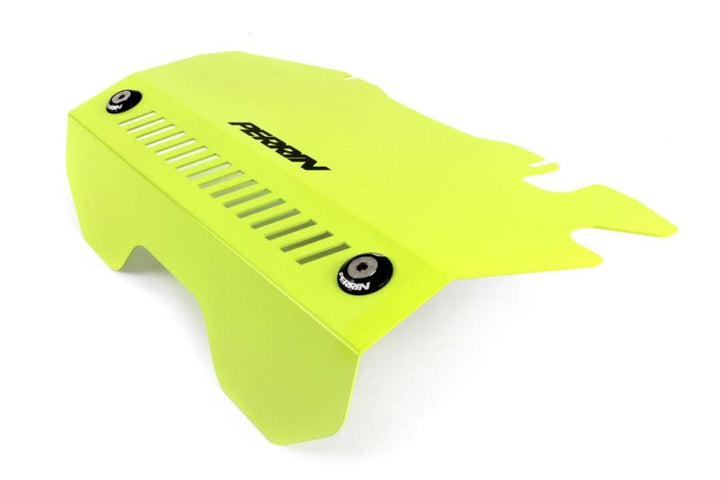 PERRIN 15-21 Subaru WRX Pulley Cover - Neon Yellow - Bull Strap