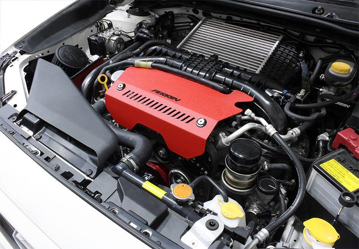 PERRIN 15-21 Subaru WRX Pulley Cover - Red - Bull Strap