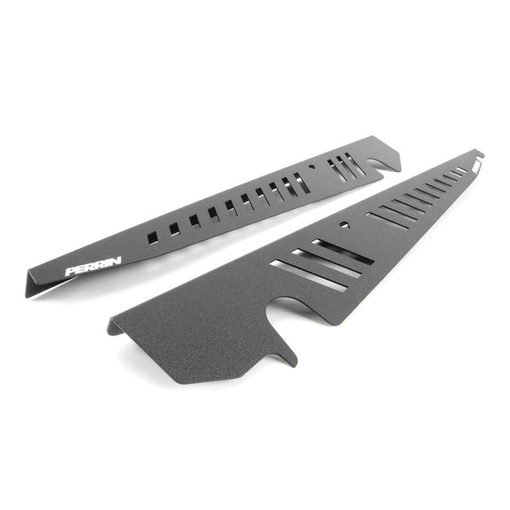 PERRIN 15-21 Subaru WRX/STI Fender Shroud Set - Black - Bull Strap