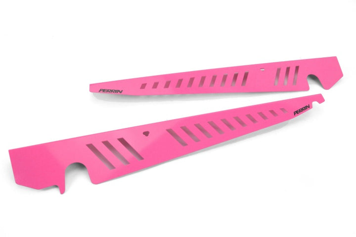 PERRIN 15-21 Subaru WRX/STI Fender Shroud Set - Hyper Pink - Bull Strap