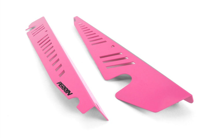 PERRIN 15-21 Subaru WRX/STI Fender Shroud Set - Hyper Pink - Bull Strap