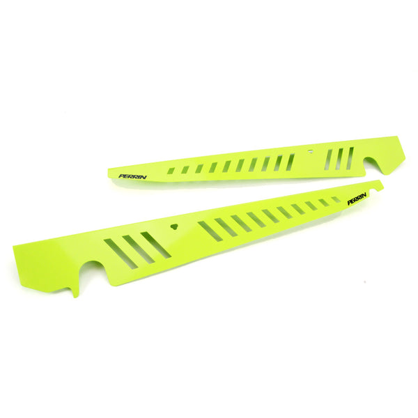 PERRIN 15-21 Subaru WRX/STI Fender Shroud Set - Neon Yellow - Bull Strap