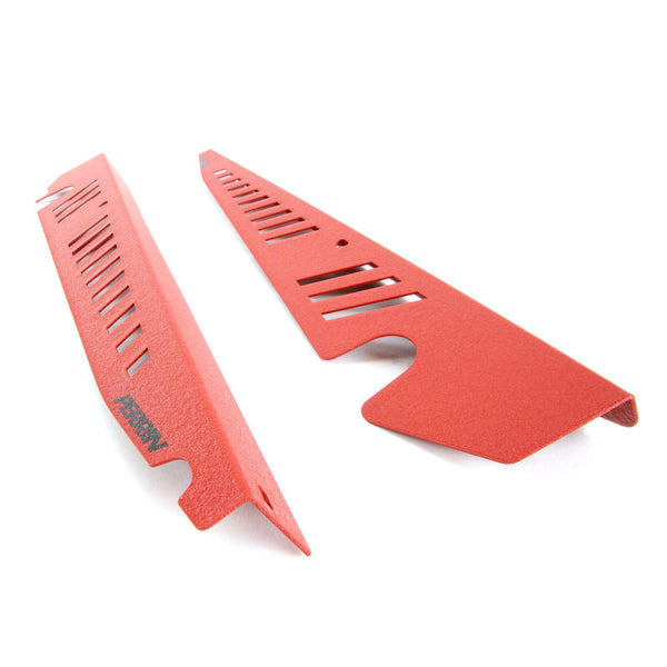 PERRIN 15-21 Subaru WRX/STI Fender Shroud Set - Red - Bull Strap