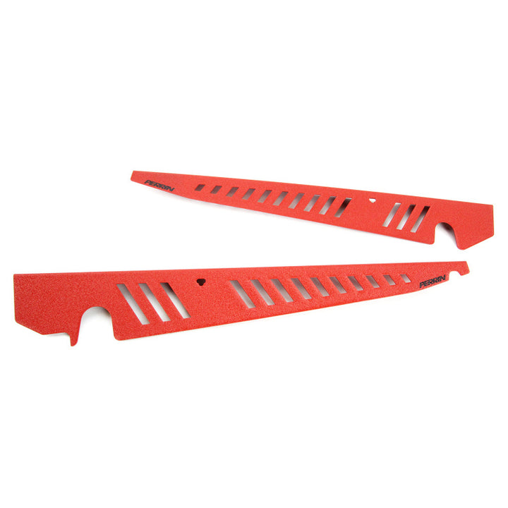 PERRIN 15-21 Subaru WRX/STI Fender Shroud Set - Red - Bull Strap