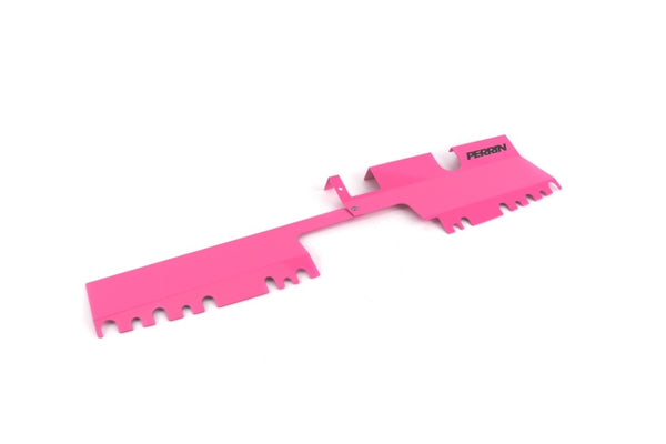 PERRIN 15-21 Subaru WRX/STI Radiator Shroud (With OEM Intake Scoop) - Hyper Pink - Bull Strap
