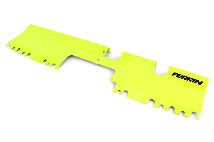PERRIN 15-21 Subaru WRX/STI Radiator Shroud (With/Without OEM Intake Scoop) - Neon Yellow - Bull Strap