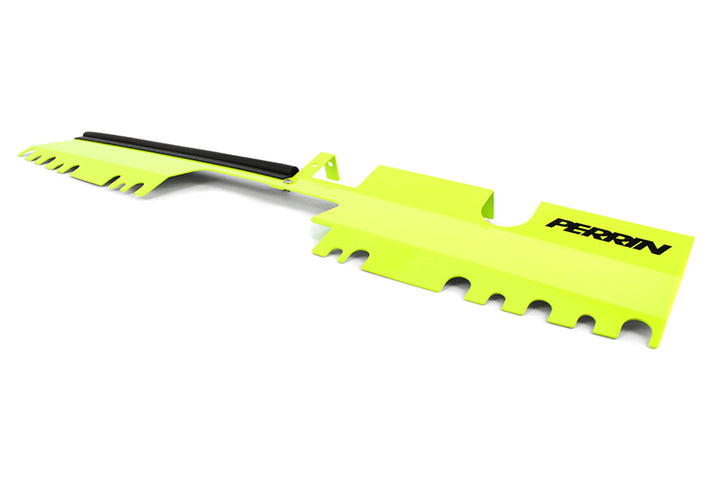 PERRIN 15-21 Subaru WRX/STI Radiator Shroud (With/Without OEM Intake Scoop) - Neon Yellow - Bull Strap