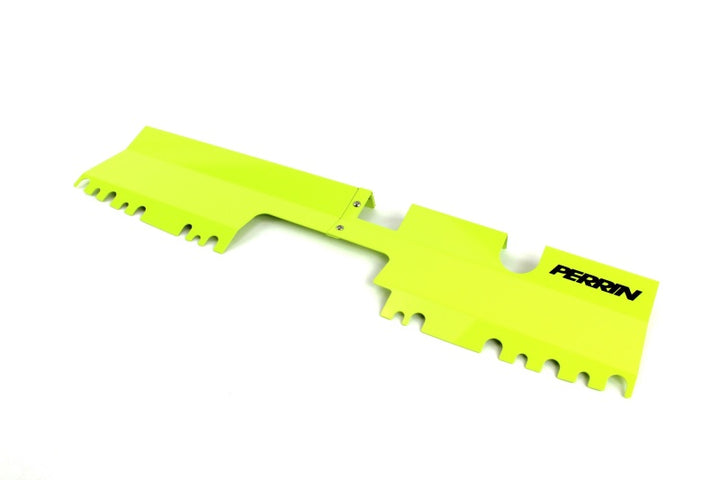 PERRIN 15-21 Subaru WRX/STI Radiator Shroud (With/Without OEM Intake Scoop) - Neon Yellow - Bull Strap