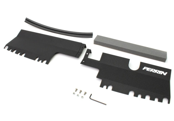 PERRIN 15-21 Subaru WRX/STI Radiator Shroud (Without OEM Intake Scoop) - Black - Bull Strap