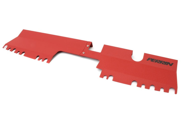PERRIN 15-21 Subaru WRX/STI Radiator Shroud (Without OEM Intake Scoop) - Red - Bull Strap