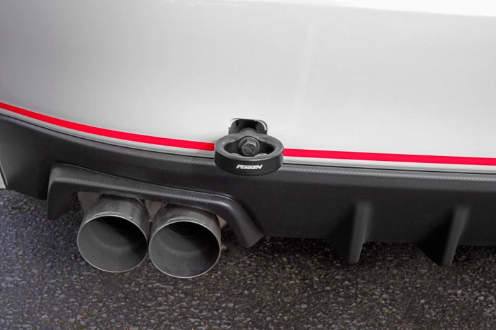 PERRIN 15-21 Subaru WRX/STI Tow Hook Kit (Rear) - Black - Bull Strap