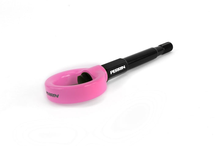 PERRIN 15-21 Subaru WRX/STI Tow Hook Kit (Rear) - Hyper Pink - Bull Strap
