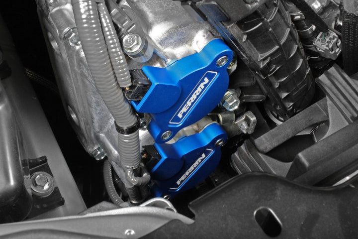 PERRIN 15-25 Subaru WRX / 04-18 Forester / 20-25 OBXT & LGXT Cam Solenoid Cover - Blue - Bull Strap