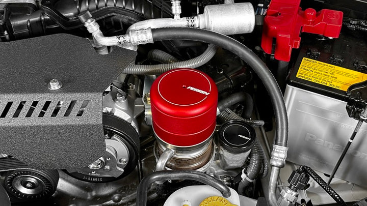 PERRIN 15-25 Subaru WRX & 13-25 BRZ/FR-S/86/GR86 Oil Filter Cover - Red - Bull Strap