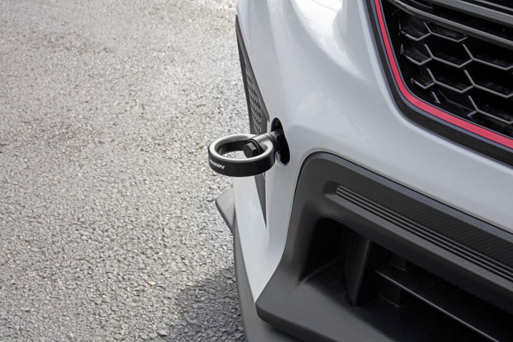 PERRIN 18-21 Subaru WRX & STI / 13-25 BRZ / 17-20 Toyota 86 Tow Hook Kit (Front) - Flat Black - Bull Strap