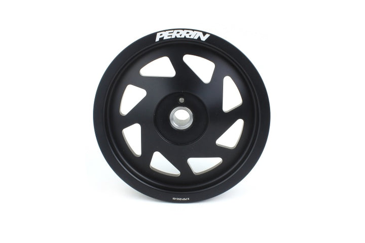 PERRIN 19-21 Subaru WRX / 16-18 Forester / 15-19 Legacy Lightweight Crank Pulley - Black - Bull Strap