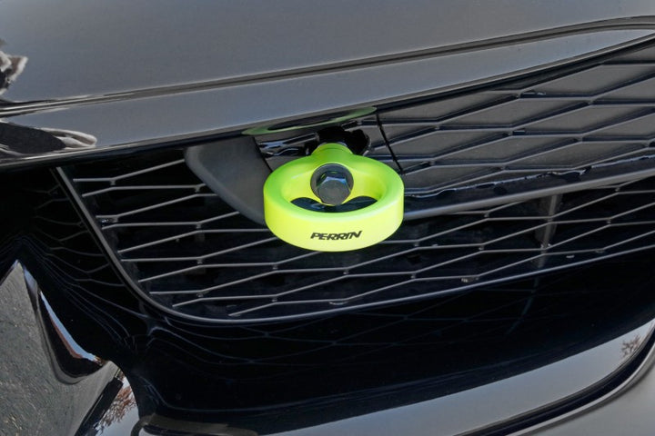 PERRIN 20-25 Toyota Supra Tow Hook Kit (Front) - Neon Yellow - Bull Strap
