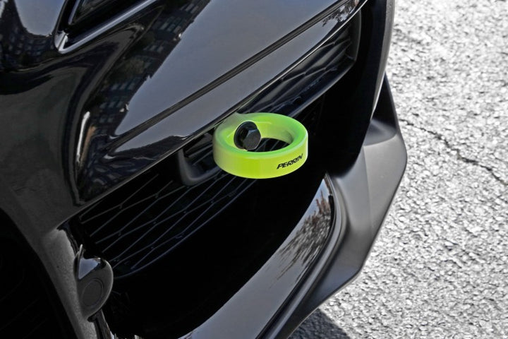 PERRIN 20-25 Toyota Supra Tow Hook Kit (Front) - Neon Yellow - Bull Strap