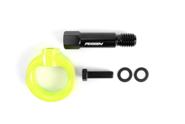 PERRIN 20-25 Toyota Supra Tow Hook Kit (Front) - Neon Yellow - Bull Strap