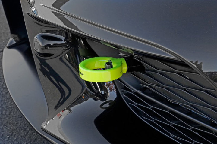 PERRIN 20-25 Toyota Supra Tow Hook Kit (Front) - Neon Yellow - Bull Strap