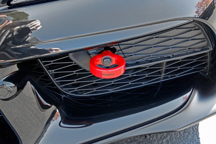 PERRIN 20-25 Toyota Supra Tow Hook Kit (Front) - Red - Bull Strap