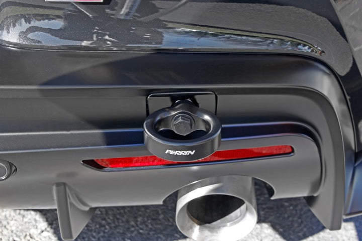 PERRIN 20-25 Toyota Supra Tow Hook Kit (Rear) - Black - Bull Strap