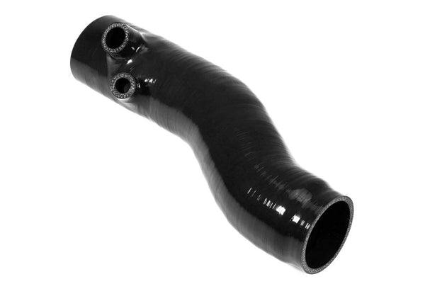 PERRIN 22-24 Subaru WRX / 20-25 LGT & OBXT Turbo Inlet Hose w/Turbo Adapter Flange (Long) - Black - Bull Strap