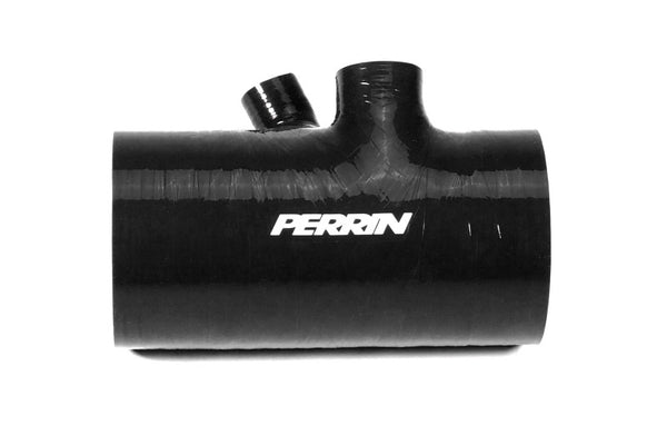 PERRIN 22-24 Subaru WRX / 20-25 LGT & OBXT Turbo Inlet Hose w/Turbo Adapter Flange (Short) - Black - Bull Strap