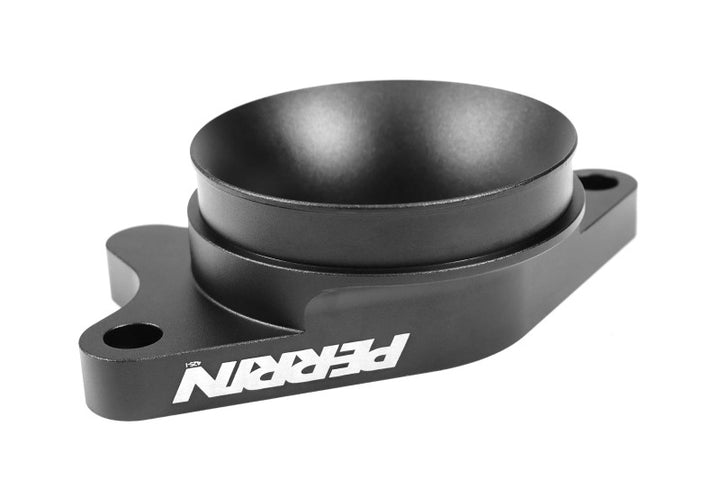 PERRIN 22-24 Subaru WRX / 20-25 LGT & OBXT Turbo Inlet Hose w/Turbo Adapter Flange (Short) - Black - Bull Strap