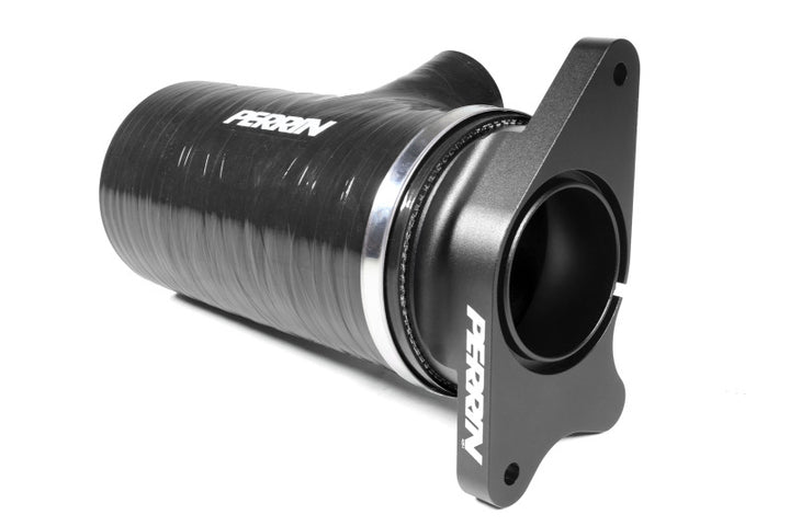 PERRIN 22-24 Subaru WRX / 20-25 LGT & OBXT Turbo Inlet Hose w/Turbo Adapter Flange (Short) - Black - Bull Strap