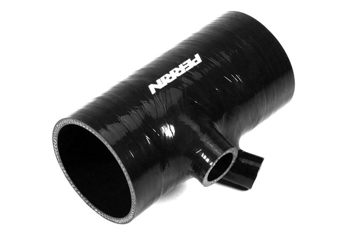 PERRIN 22-24 Subaru WRX / 20-25 LGT & OBXT Turbo Inlet Hose w/Turbo Adapter Flange (Short) - Black - Bull Strap