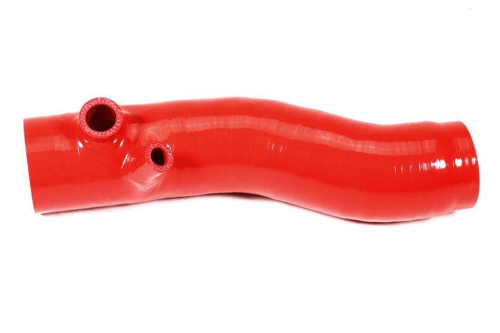 PERRIN 22-24 Subaru WRX / 20-25 LGT &amp; OBXT Turbo Inlet Hose w/Turbo Adapter Flange (Long) - Red - Bull Strap