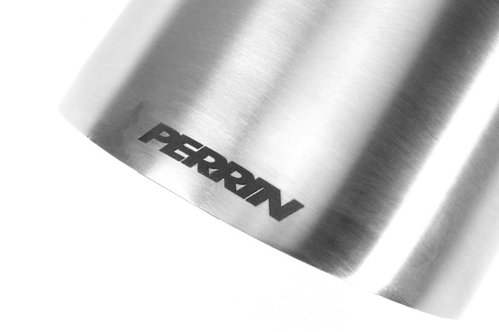 PERRIN 22-25 Subaru BRZ / Toyota GR86 Axle Back Exhaust SS (Single Side Exit w/Helmholtz Chamber) - Bull Strap