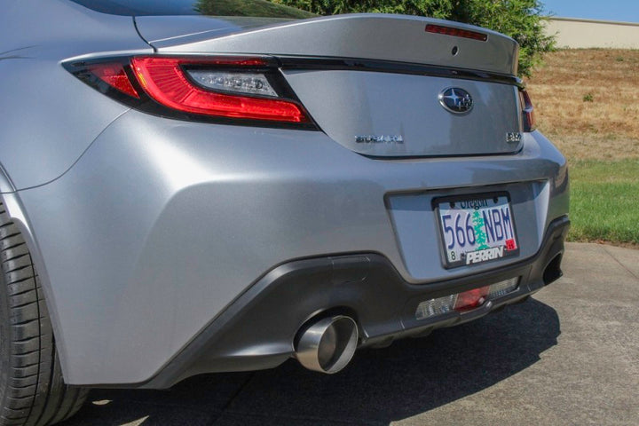 PERRIN 22-25 Subaru BRZ / Toyota GR86 Axle Back Exhaust SS (Single Side Exit w/Helmholtz Chamber) - Bull Strap
