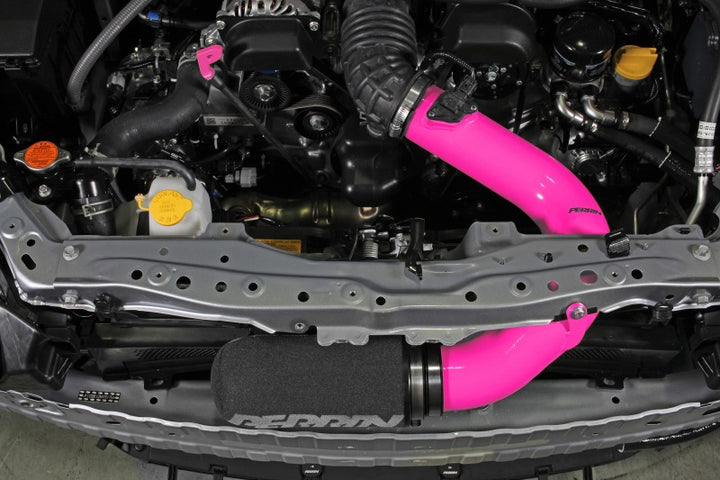 PERRIN 22-25 Subaru BRZ / Toyota GR86 Cold Air Intake - Hyper Pink - Bull Strap