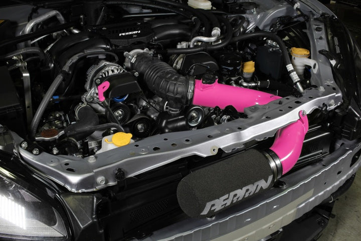 PERRIN 22-25 Subaru BRZ / Toyota GR86 Cold Air Intake - Hyper Pink - Bull Strap
