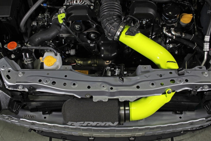 PERRIN 22-25 Subaru BRZ / Toyota GR86 Cold Air Intake - Neon Yellow - Bull Strap