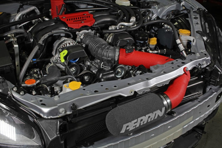 PERRIN 22-25 Subaru BRZ / Toyota GR86 Cold Air Intake - Red - Bull Strap