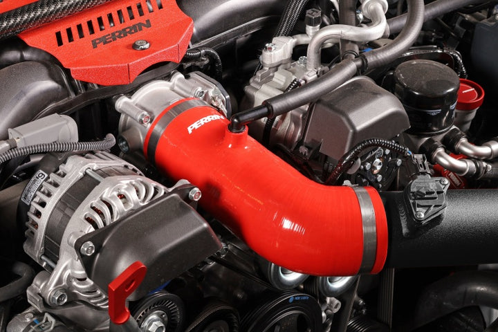 PERRIN 22-25 Subaru BRZ / Toyota GR86 Inlet Hose - Red - Bull Strap