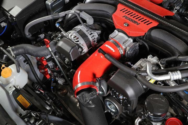 PERRIN 22-25 Subaru BRZ / Toyota GR86 Inlet Hose - Red - Bull Strap