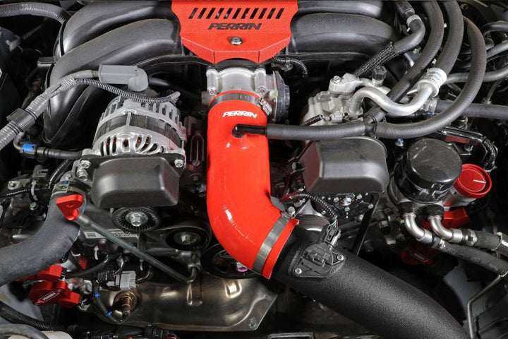 PERRIN 22-25 Subaru BRZ / Toyota GR86 Inlet Hose - Red - Bull Strap